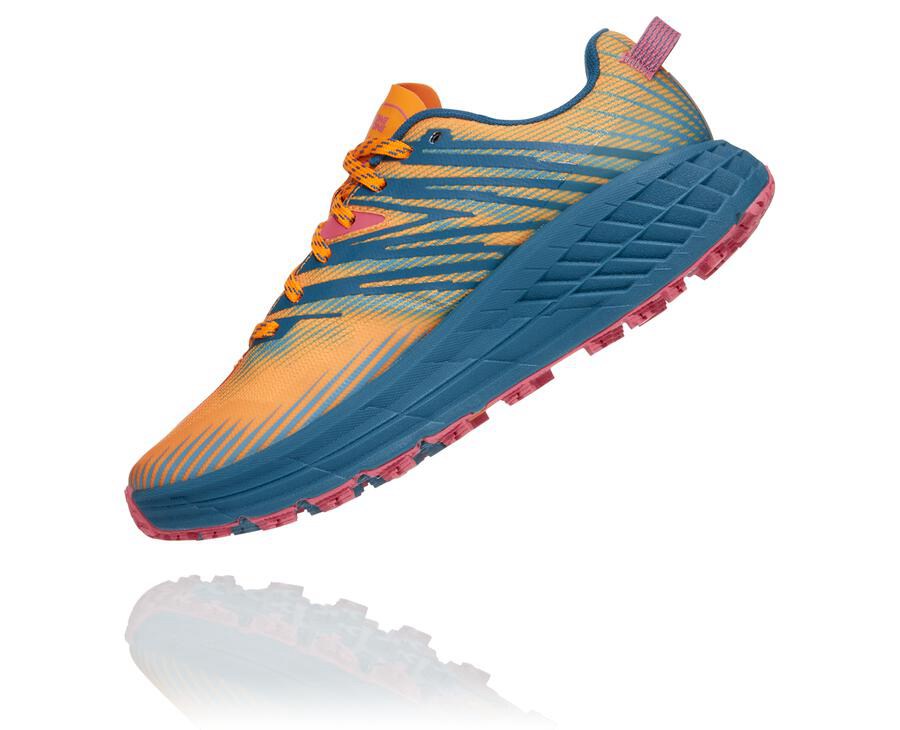 Tenis Trail Hoka One One Feminino Azuis - Speedgoat 4 - 930-CIHZTG